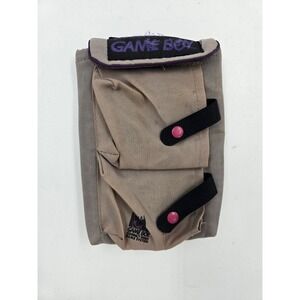 Vintage Nintendo Game Boy Official Carrying Case Tan Purple Canvas Pouch Bag